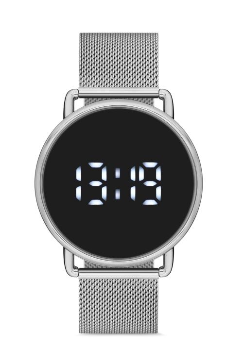 Ferro Gümüş Hasır Kordon Erkek Kol Saati F11064C-A 3 ATM Su Geçirmez 2 Yıl Garantili Hediye Paketli