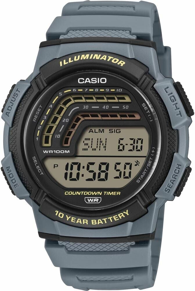 Casio WS-1800-2AVDF Quartz Silikon Kordon Mavi 10 ATM 45 mm Erkek Kol Saati