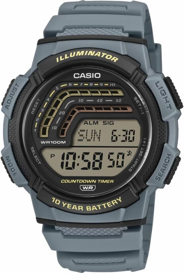 Casio WS-1800-2AVDF Quartz Silikon Kordon Mavi 10 ATM 45 mm Erkek Kol Saati