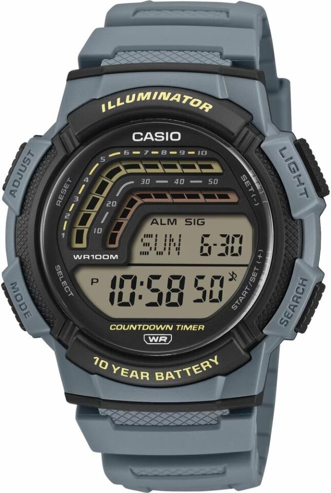 Casio WS-1800-2AVDF Quartz Silikon Kordon Mavi 10 ATM 45 mm Erkek Kol Saati
