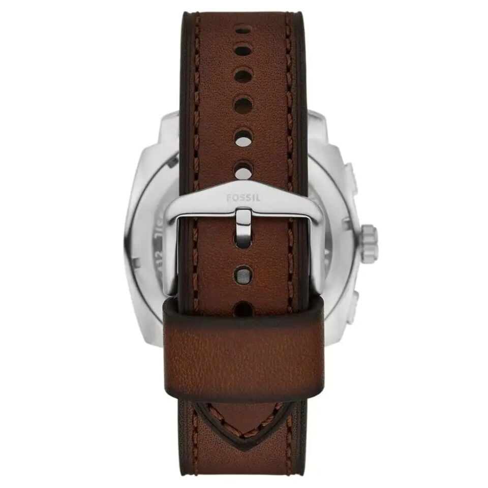 Fossil FFS6100 Quartz Deri Kahverengi Yeşil Kadran 44 mm Erkek Kol Saati