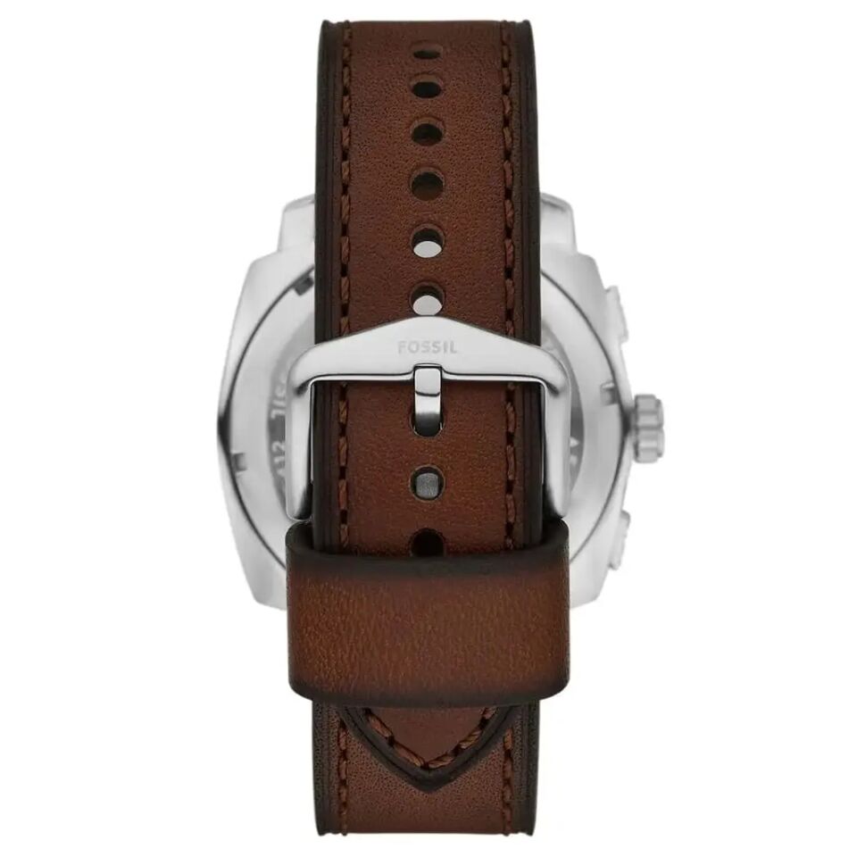 Fossil FFS6100 Quartz Deri Kahverengi Yeşil Kadran 44 mm Erkek Kol Saati