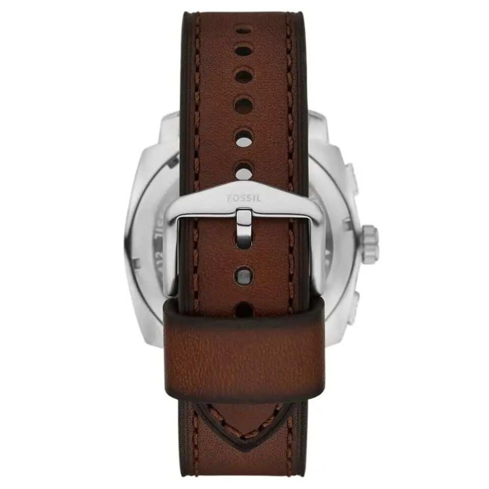 Fossil FFS6100 Quartz Deri Kahverengi Yeşil Kadran 44 mm Erkek Kol Saati