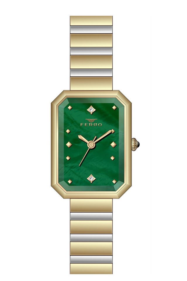 Ferro Sarı ve Gümüş Çelik Kordon Kadın Kol Saati FL21607AWT-D6 3ATM Su Geçirmez 2 Yıl Garantili