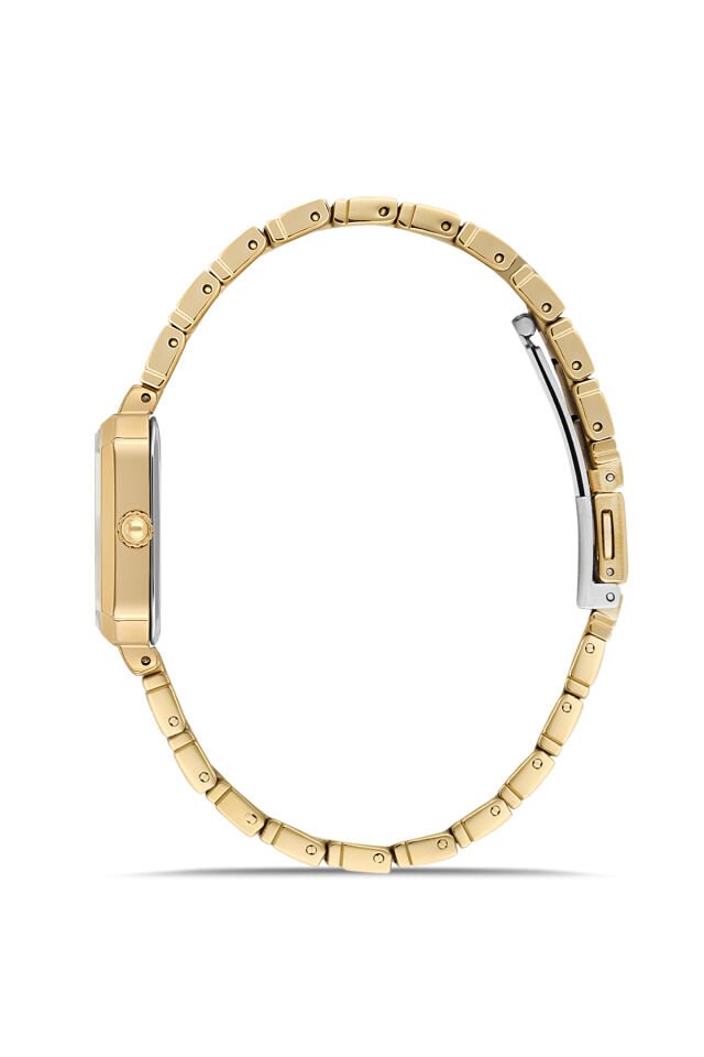 Ferro Sarı Çelik Kordon Kadın Kol Saati FL21607AWT-B 3ATM Su Geçirmez 2 Yıl Garantili HediyePaketli