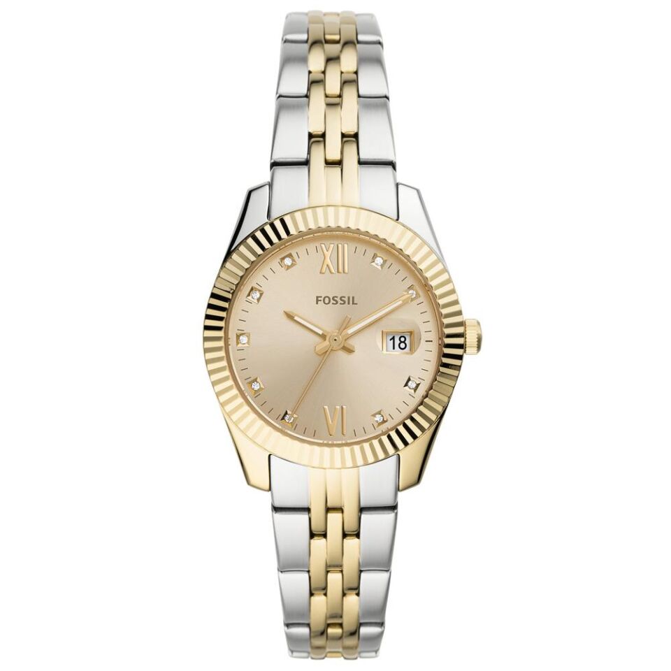 Fossil FES4949 Quartz Çelik Altın Rengi/Metalik Gri  32 mm Kadın Kol Saati