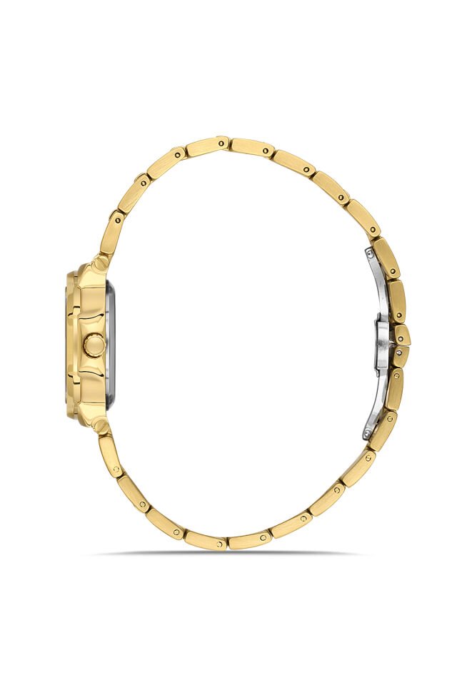 Ferro Sarı Çelik Kordon Kadın Kol Saati FL21490AWT-B6 3ATM Su Geçirmez 2 Yıl Garantili HediyePaketli