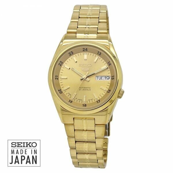 Seiko 5 Japan SNK574J1 Otomatik Çelik Altın Rengi 39 mm Erkek Kol Saati