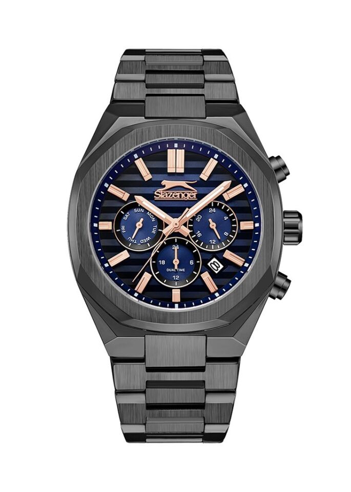 Slazenger SL.09.2422.2.04 Quartz Çelik Siyah 45 mm Erkek Kol Saati