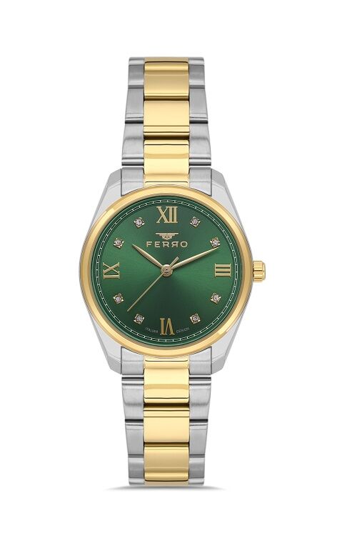 Ferro Gümüş Çelik Kordon Kadın Kol Saati FL21502AWT-D6 3ATM Su Geçirmez 2 Yıl Garantili