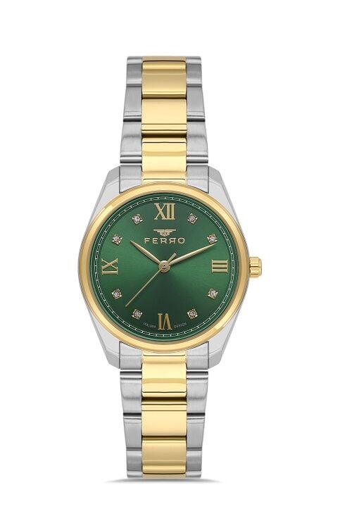 Ferro Gümüş Çelik Kordon Kadın Kol Saati FL21502AWT-D6 3ATM Su Geçirmez 2 Yıl Garantili