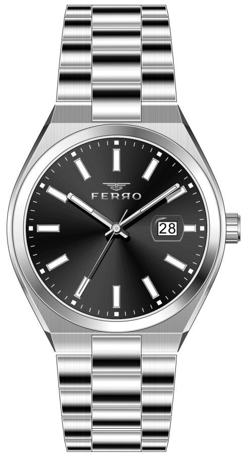 Ferro Gümüş Çelik Kordon Erkek Kol Saati F11386A-A2