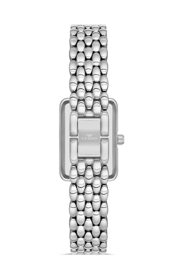 Ferro Gümüş Çelik Kordon Kadın Kol Saati FL21511AWT-A 3ATM Su Geçirmez 2 Yıl Garantili HediyePaketli