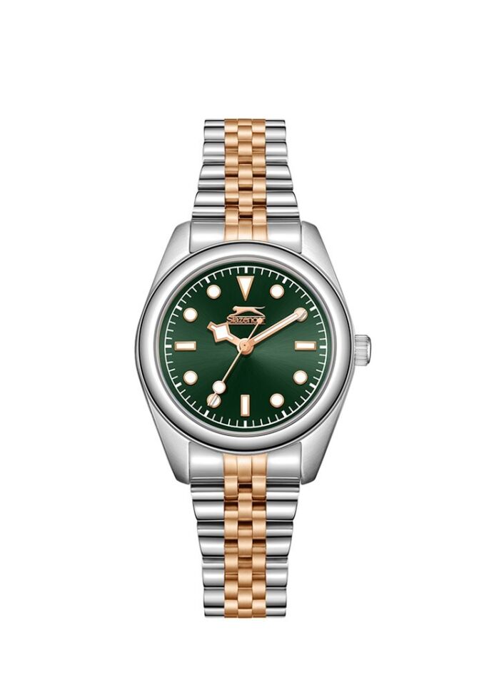 Slazenger SL.09.2424.3.05 Quartz Çelik Rose/Gri Yeşil Kadran 25 mm Kadın Kol Saati