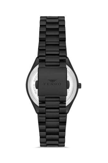 Ferro F11386A-G Quartz Çelik Siyah 40 mm Erkek Kol Saati