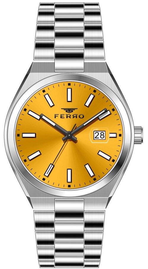 Ferro Gümüş Çelik Kordon Erkek Kol Saati F11386A-A12