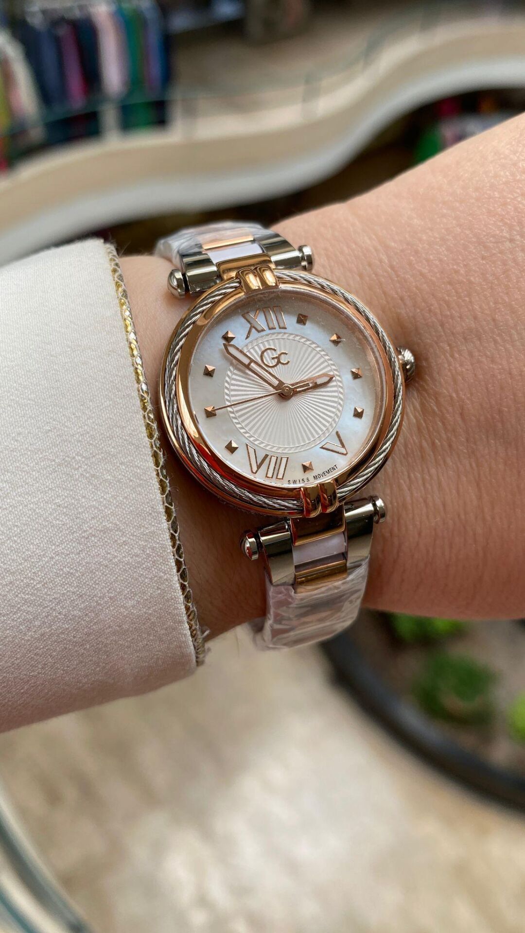 Guess Collection GCY18002L1MF 32 mm Rose Gold/Metalik Gri Kadın Saati