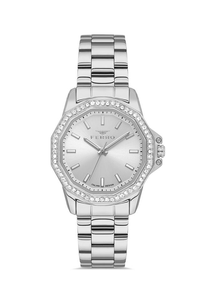 Ferro FL21540AWT-A Quartz Çelik Gri 32 mm Kadın Kol Saati