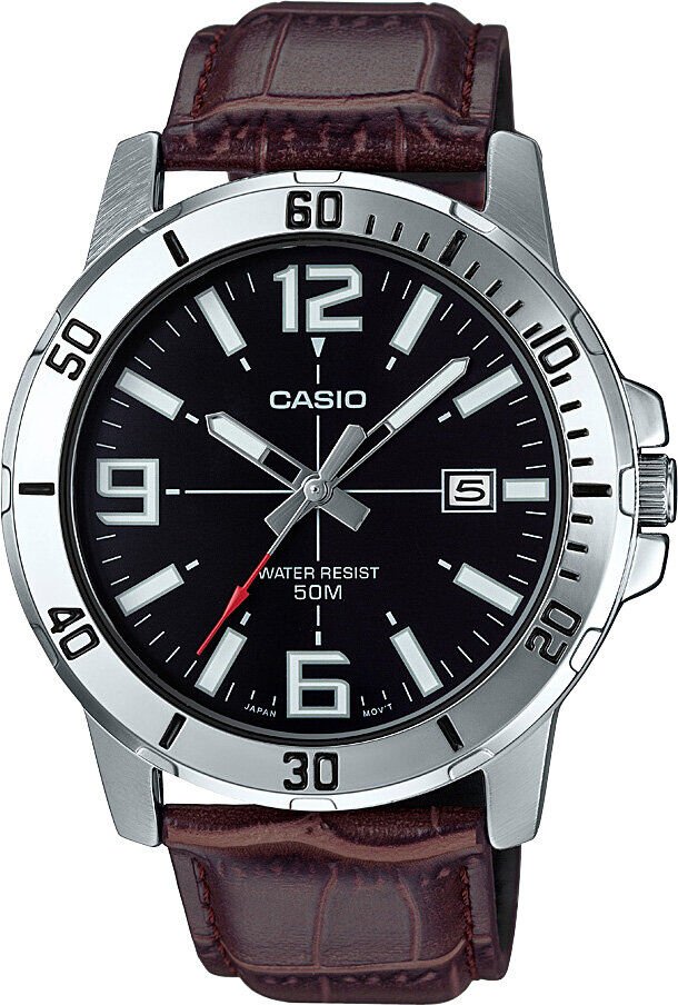 Casio MTP-VD01L-1BVUDF Quartz Deri Kahverengi 45 mm Erkek Kol Saati