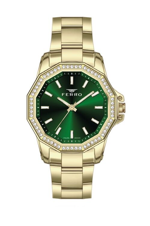 Ferro Sarı Çelik Kordon Kadın Kol Saati FL21540AWT-B6