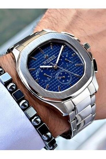 Wesse WWG209401 Quartz Çelik Siyah 44 mm Erkek Kol Saati