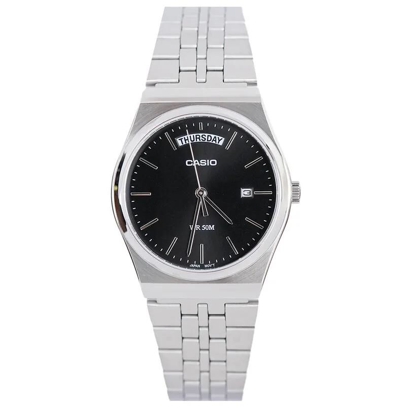 Casio MTP-B146D-1AVDF Quartz Çelik Gri Siyah Kadran 35 mm Erkek Kol Saati