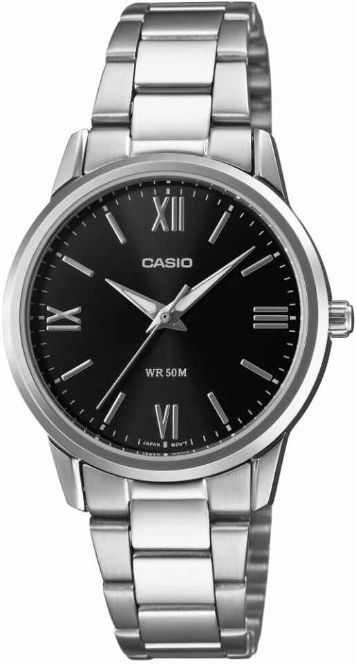 Casio LTP-1303DD-1AVDF Quartz Çelik Gri Siyah Kadran 31 mm Kadın Kol Saati