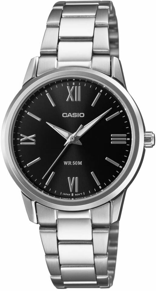 Casio LTP-1303DD-1AVDF Quartz Çelik Gri Siyah Kadran 31 mm Kadın Kol Saati