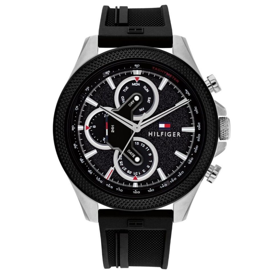 Tommy Hilfiger TH1792082 Quartz Silikon Siyah 46 mm Erkek Kol Saati