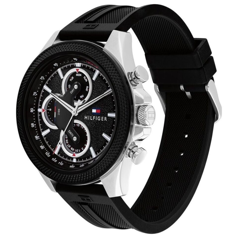 Tommy Hilfiger TH1792082 Quartz Silikon Siyah 46 mm Erkek Kol Saati