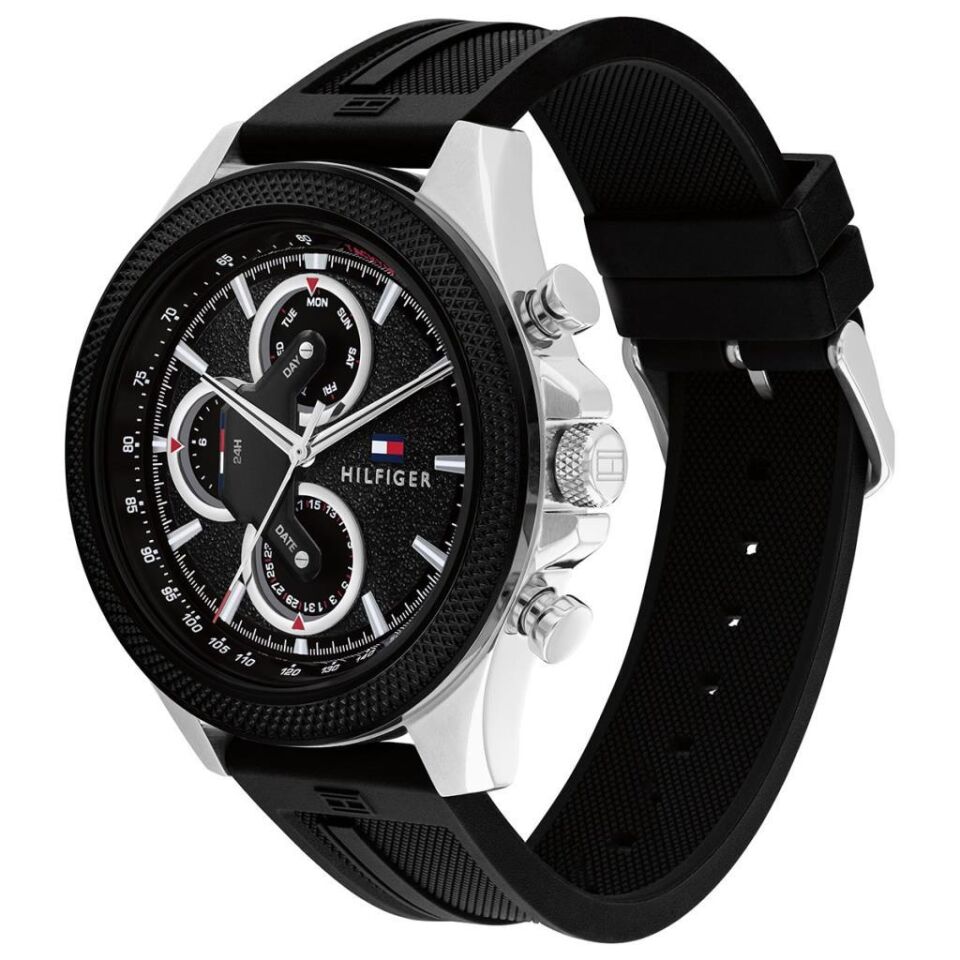 Tommy Hilfiger TH1792082 Quartz Silikon Siyah 46 mm Erkek Kol Saati