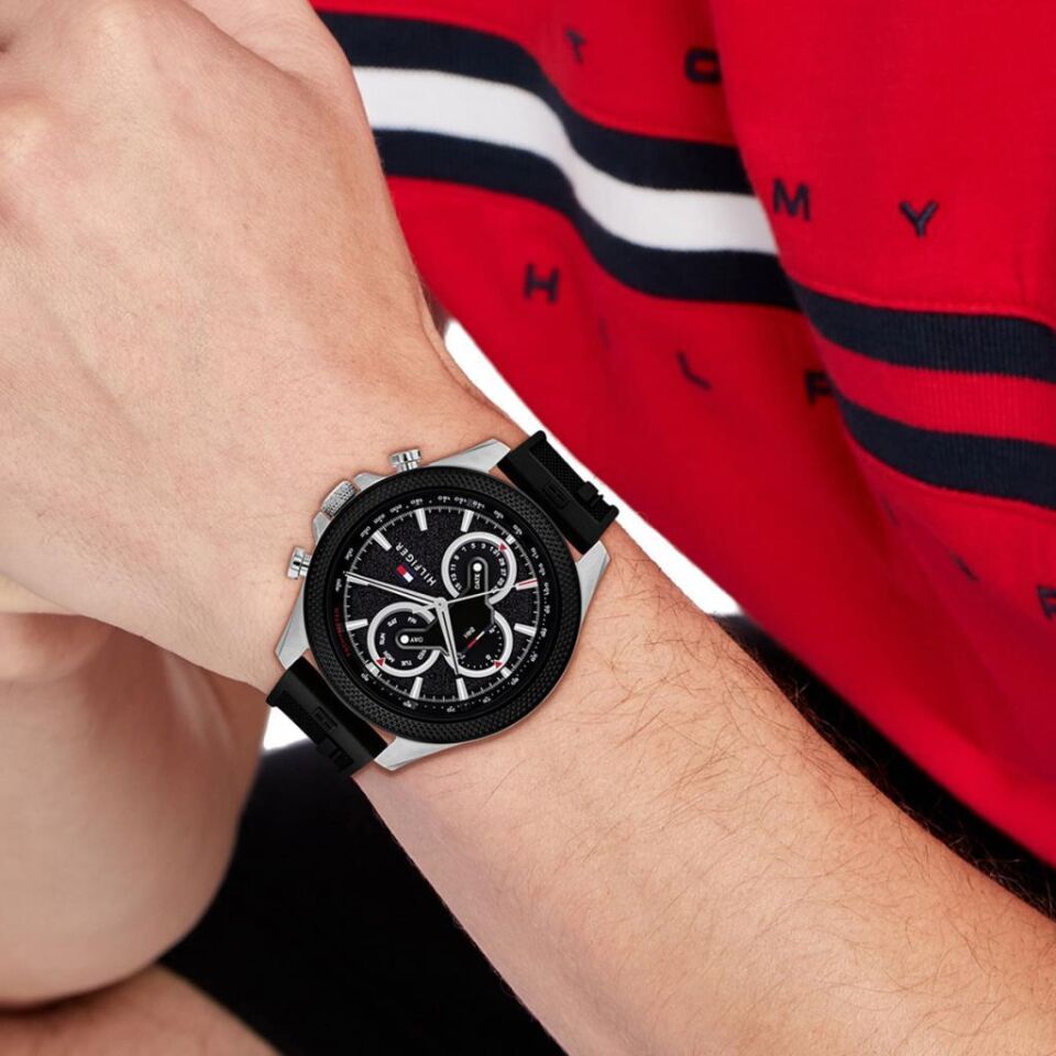 Tommy Hilfiger TH1792082 Quartz Silikon Siyah 46 mm Erkek Kol Saati