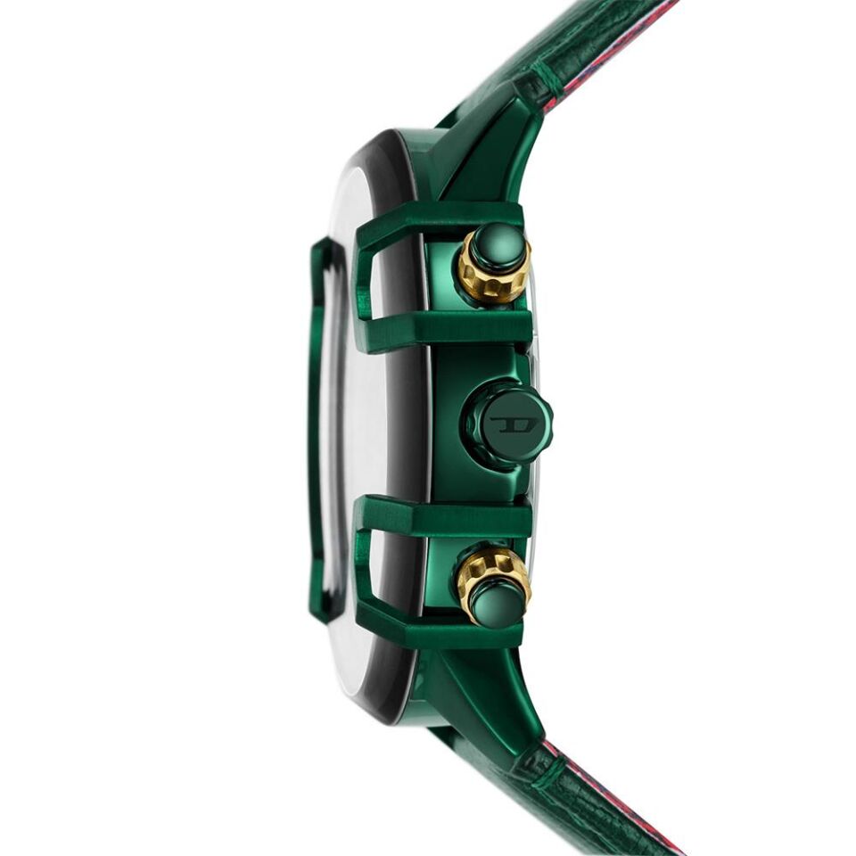 Diesel DZ4651 Quartz Deri Yeşil Siyah Kadran 48 mm Erkek Kol Saati