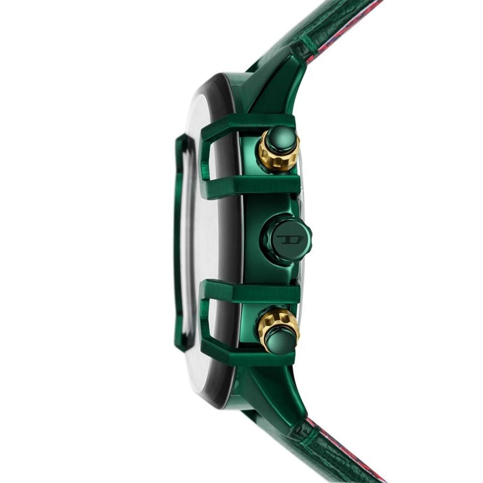 Diesel DZ4651 Quartz Deri Yeşil Siyah Kadran 48 mm Erkek Kol Saati