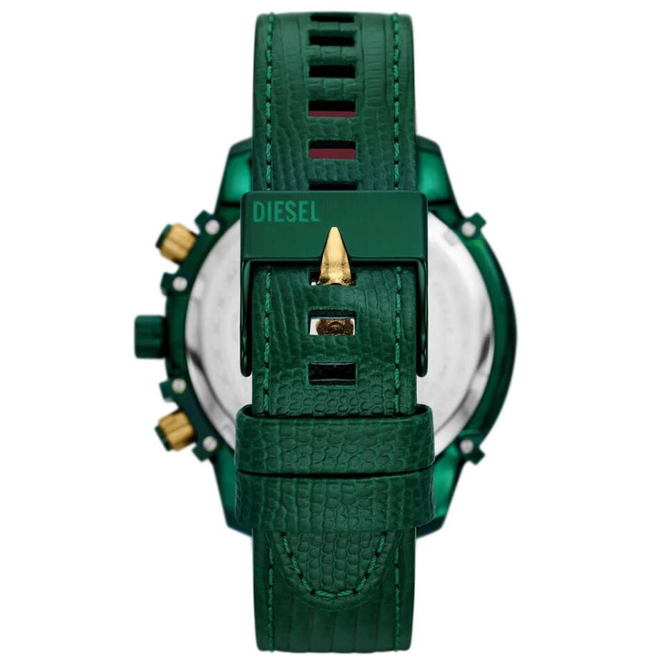 Diesel DZ4651 Quartz Deri Yeşil Siyah Kadran 48 mm Erkek Kol Saati