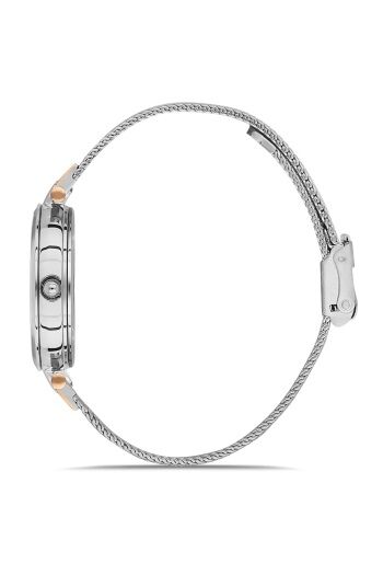 Ferro FL21318C-E Hasır  32 mm Rose Gold/Metalik Gri Kadın Kol Saati