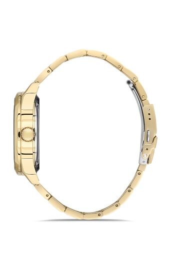 Ferro Sarı Çelik Kordon Erkek Kol Saati FM40106A-B2 Tüm Fonksiyonlar Aktif 3 ATM Su Geçirmez