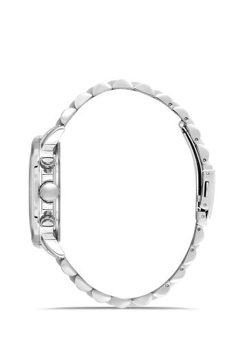 Ferro Gümüş Çelik Kordon Erkek Kol Saati FM11375A-A2 Fonksiyonları Aktif 3ATM Su Geçirmez