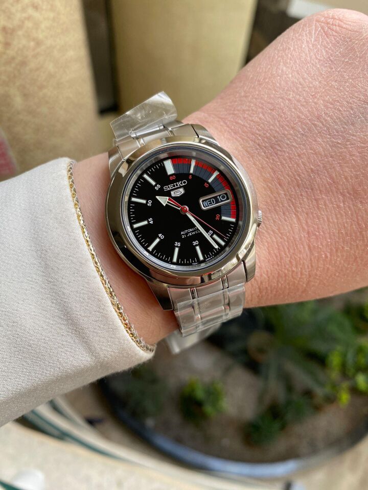 Seiko 5 SNKK31K1 Otomatik Çelik Gri Siyah Kadran 39 mm Erkek Kol Saati