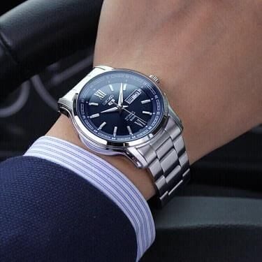 Seiko 5 SNKP17K1 Otomatik Çelik Gri Lacivert Kadran 43 mm Erkek Kol Saati