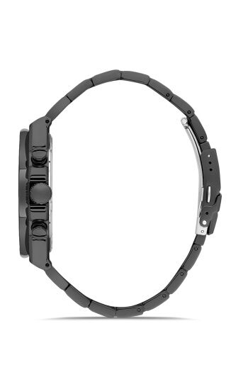 Ferro Siyah Çelik Kordon Erkek Kol Saati FM41110A-G Tüm Fonksiyonlar Aktif 3 ATM Su Geçirmez