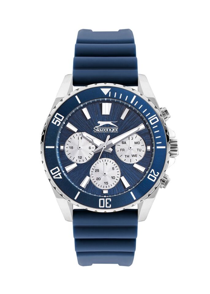 Slazenger SL.09.2274.2.02 Quartz Silikon Mavi 44 mm Erkek Kol Saati