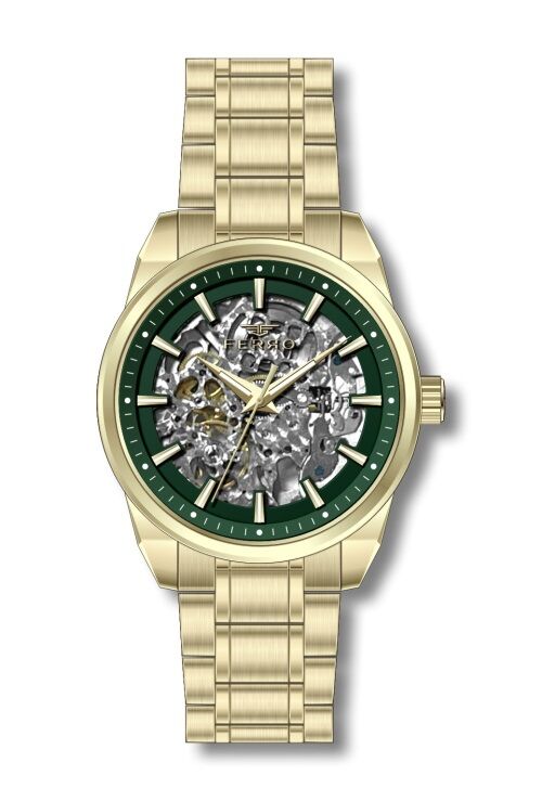 Ferro Sarı Çelik Kordon Erkek Kol Saati FM40106A-B6 Tüm Fonksiyonlar Aktif 3 ATM Su Geçirmez