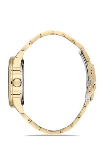 Ferro Sarı Çelik Kordon Erkek Kol Saati FM40106A-B6 Tüm Fonksiyonlar Aktif 3 ATM Su Geçirmez