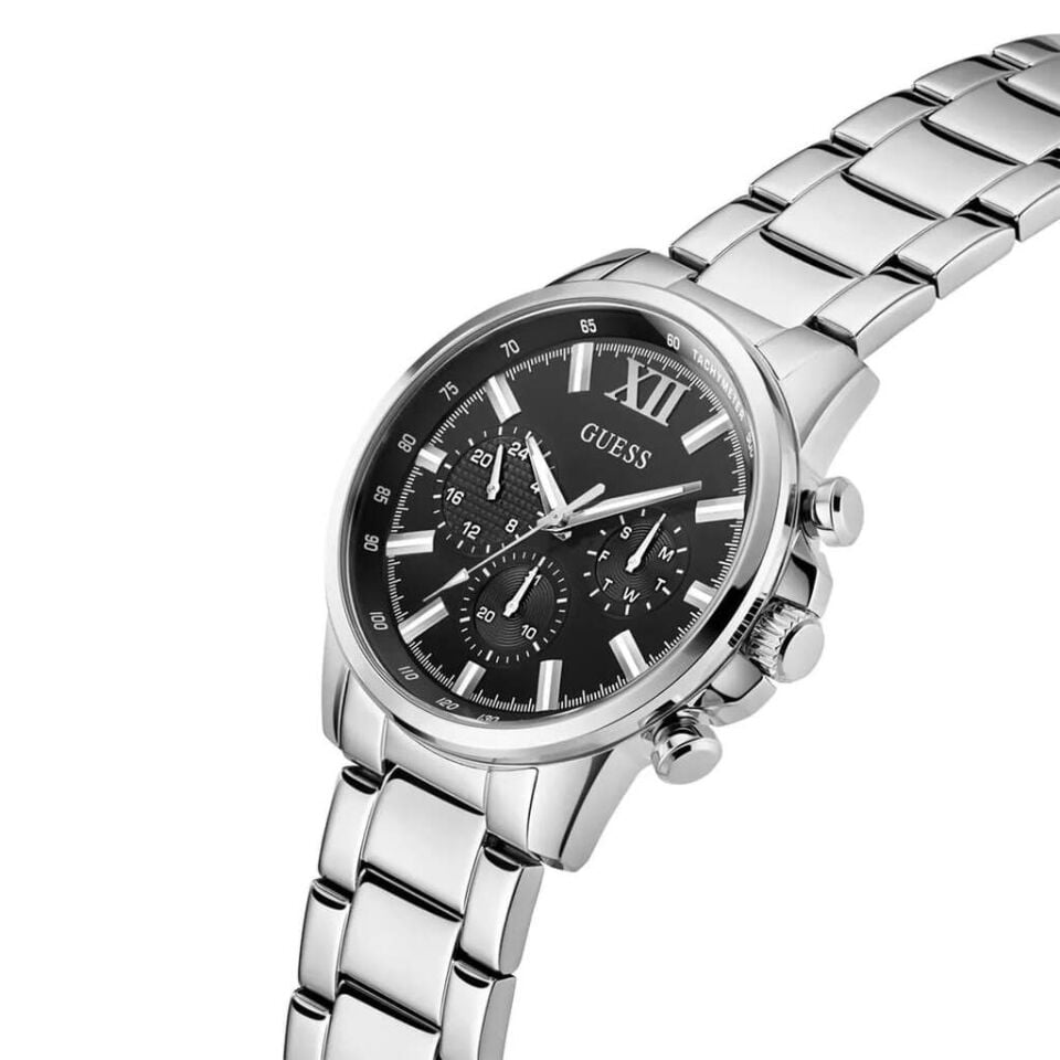 Guess GUGW0900G1 Quartz Çelik Gri Siyah Kadran 44 mm Erkek Kol Saati