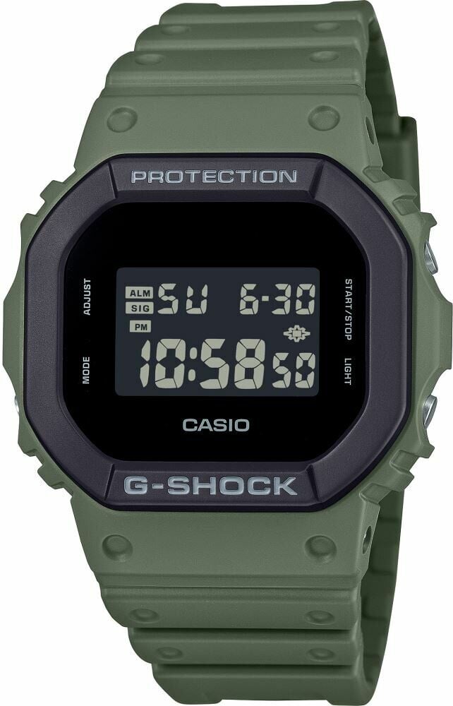 Casio DW-5610UU-3DR Quartz Dijital Silikon Yeşil Siyah Kadran 44 mm Erkek Kol Saati