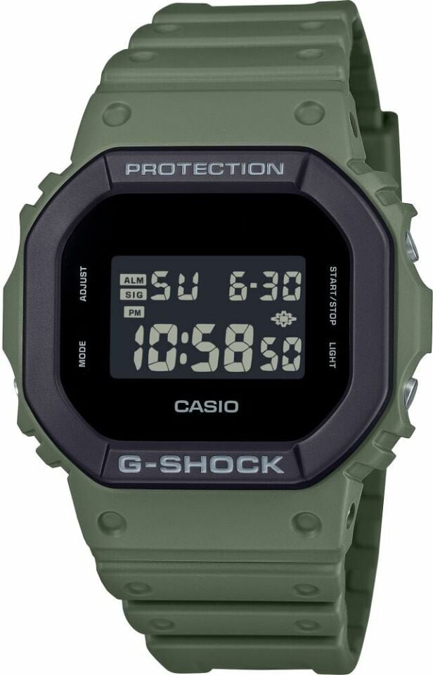 Casio DW-5610UU-3DR Quartz Dijital Silikon Yeşil Siyah Kadran 44 mm Erkek Kol Saati