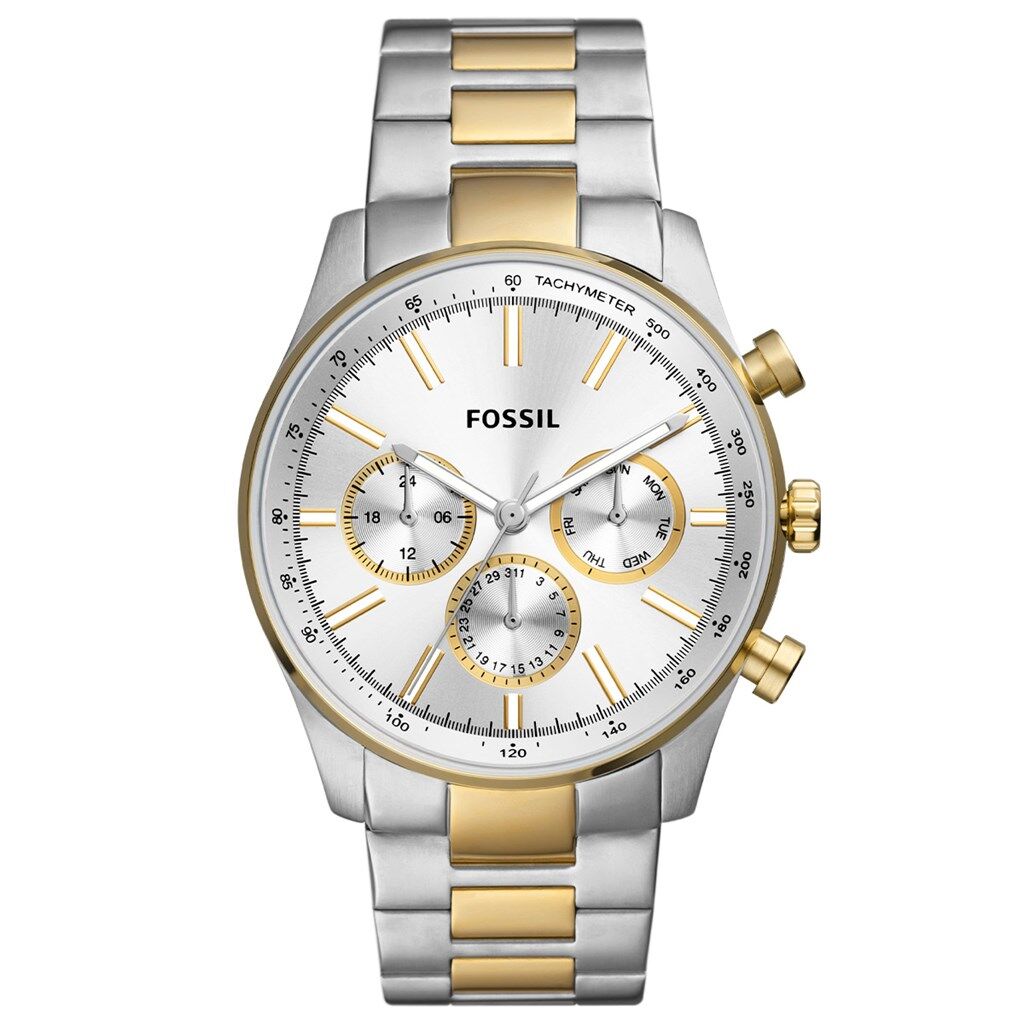 Fossil FBQ2693 Quartz Çelik Altın/Gri 45 mm Erkek Kol Saati