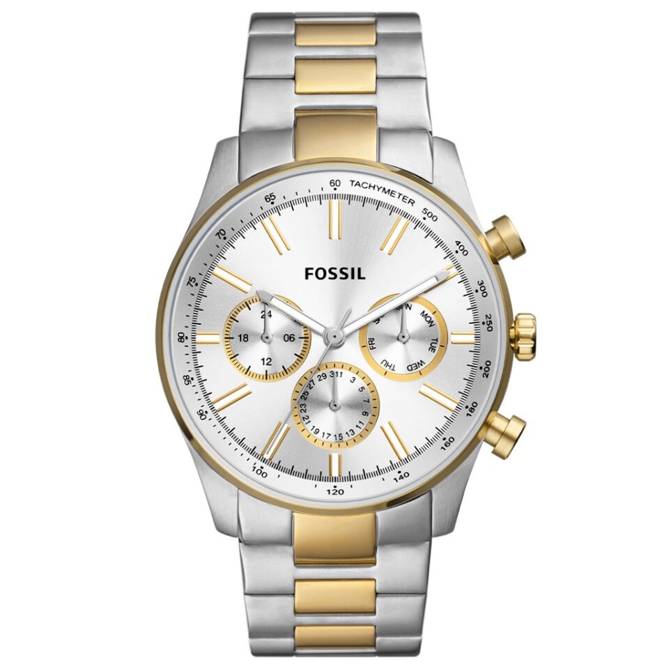 Fossil FBQ2693 Quartz Çelik Altın/Gri 45 mm Erkek Kol Saati