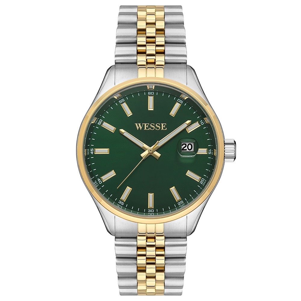 Wesse WWG206805 Quartz Çelik Altın/Gri Yeşil Kadran 42 mm Erkek Kol Saati